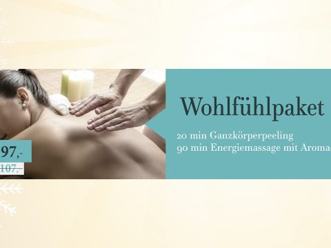 Wohlfühlpaket II mit Ganzkörperpeeling und Energiemassage mit Aromaölen im Schilling Therapiezentrum, Stallhofen, Voitsberg, Graz, gültig bis 24.12.2018