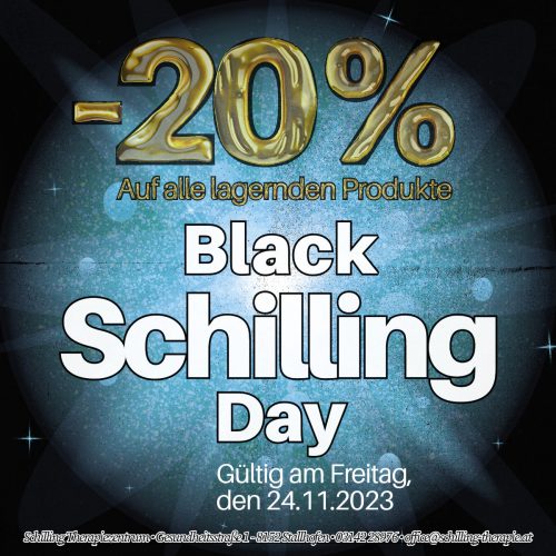 Schilling-Black-Friday-2023, Minus 20 Prozent Aktion auf alle lagernden Produkte im Schilling Therapiezentrum