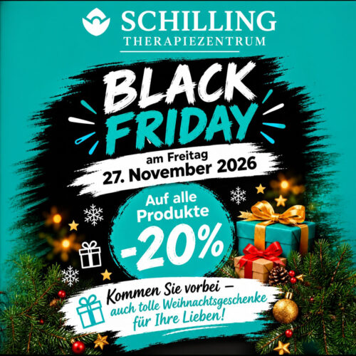 Schilling Therapiezentrum, Plakat für die Black Friday Aktion am 27. November 2026